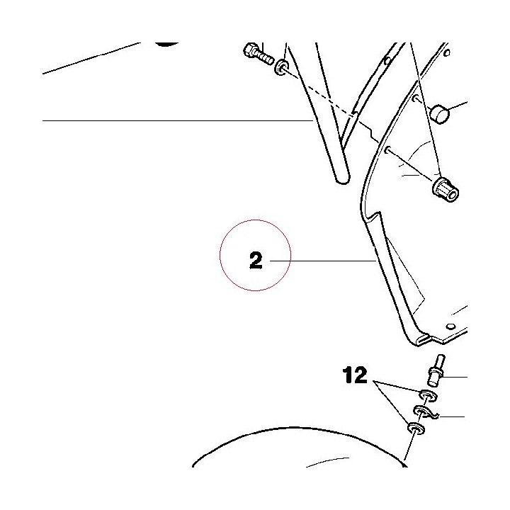 Right lower half-fairing 48010410A