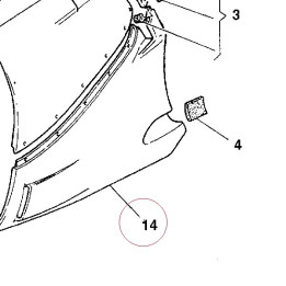 Left lower half-fairing 48010421AB