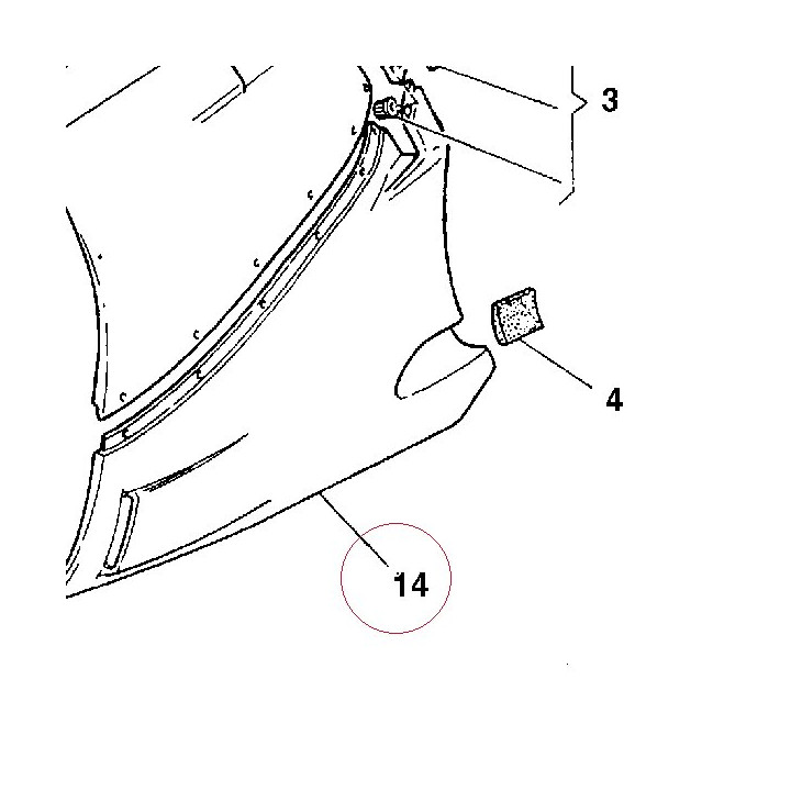 Left lower half-fairing 48010421AB