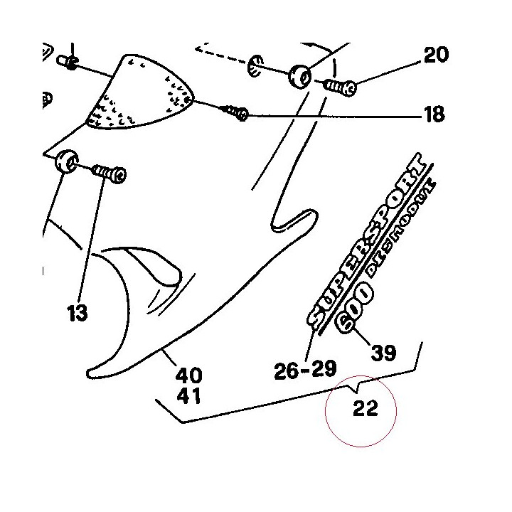 Fairing, left 48010501AA