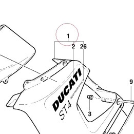 Left upper half-fairing 48010581CA