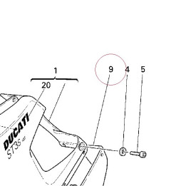 Left lower half-fairing 48010590A