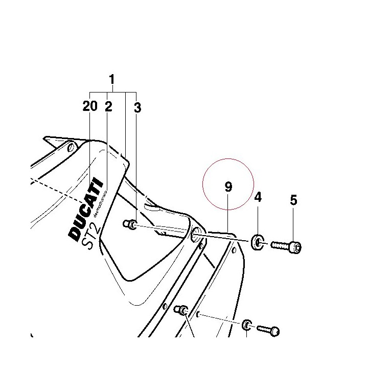 Left lower half-fairing 48010592AB