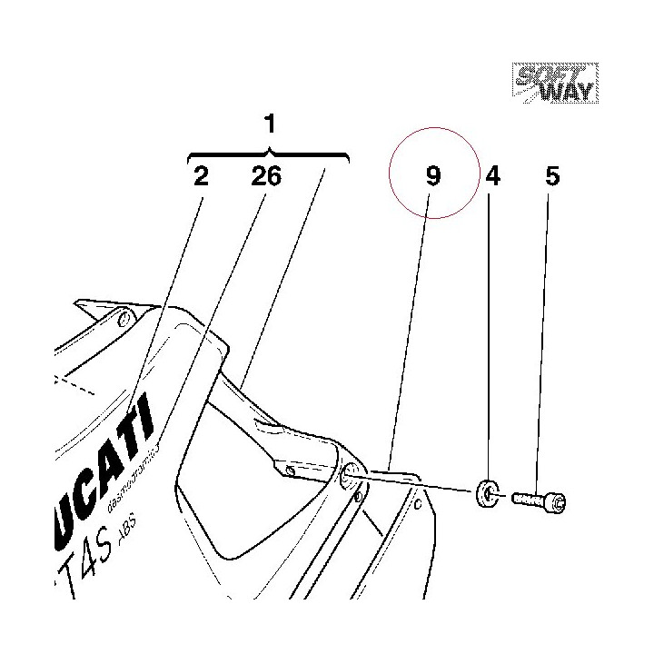 Left lower half-fairing matt gray 48010592AF