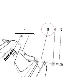 Left lower half-fairing 48010592AG
