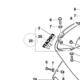 Right upper half-fairing 48010600A