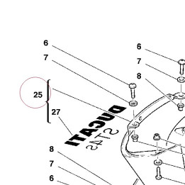 Right upper half-fairing 48010601A