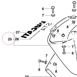 Right upper half-fairing 48010601CA