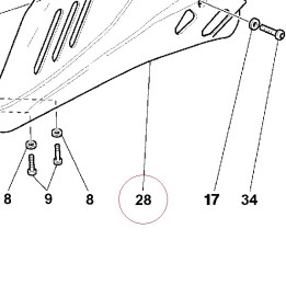 Left lower half-fairing 48010841AB