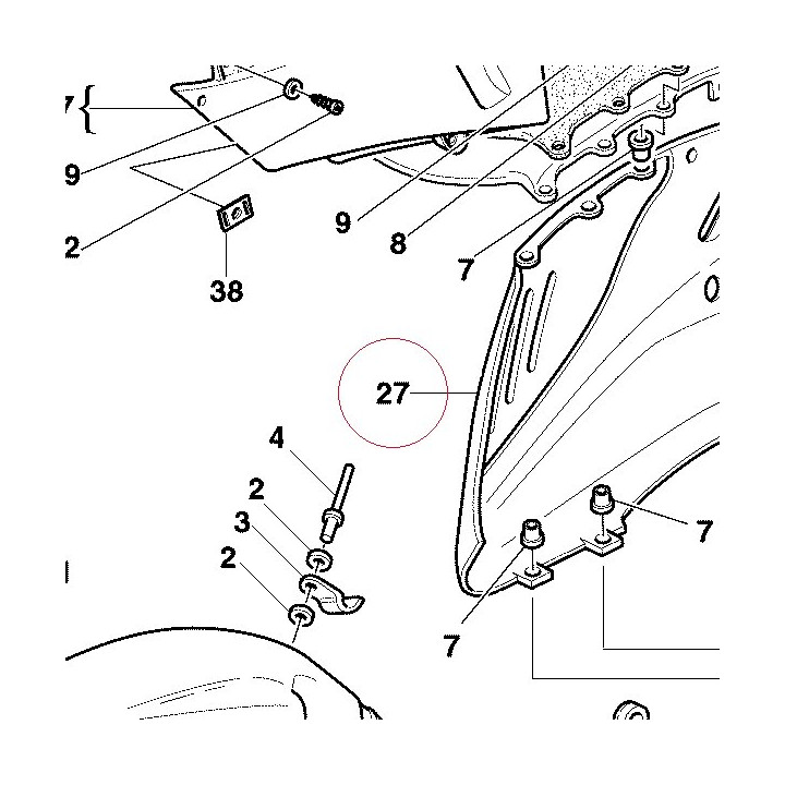 Right lower half-fairing 48010971AA