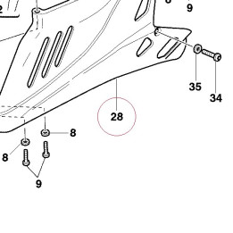 Left lower half-fairing 48010991AA