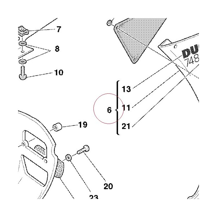 Left upper half-fairing 48011051AA