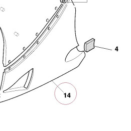 Left lower half-fairing 48011141AB