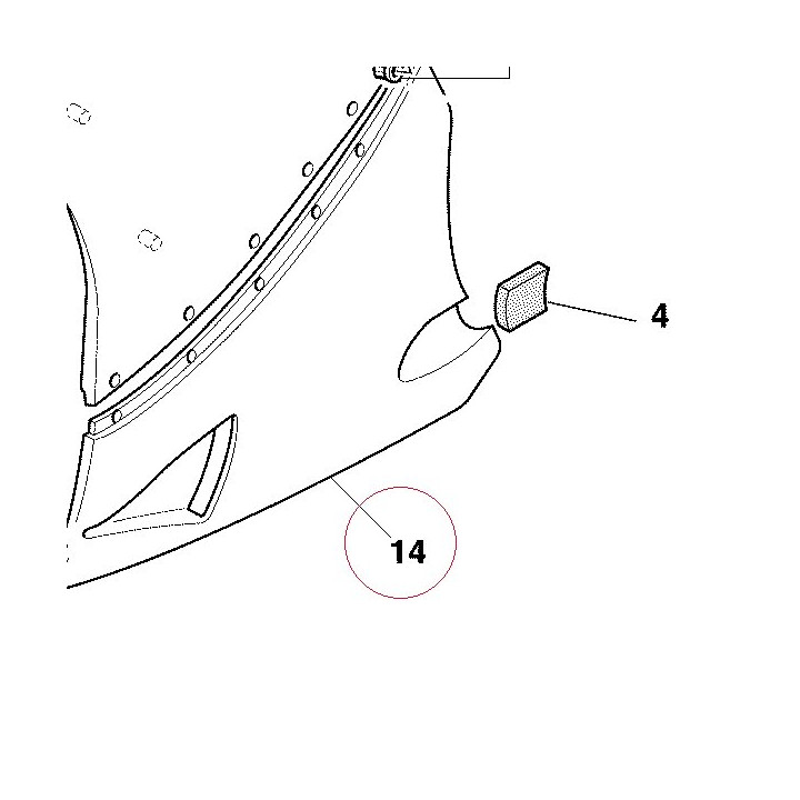 Left lower half-fairing 48011141AB