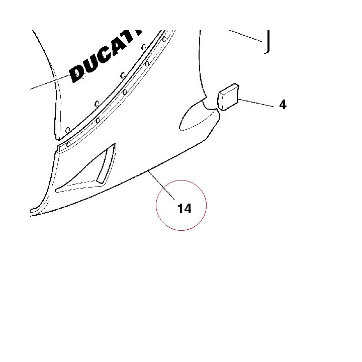 Left lower half-fairing 48011141AX