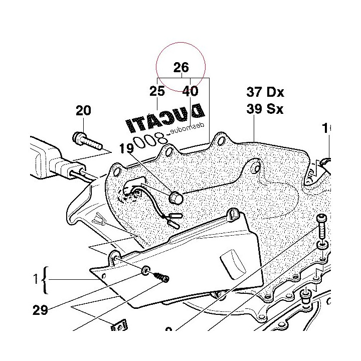 Right upper half-fairing gray senna 48011331BG