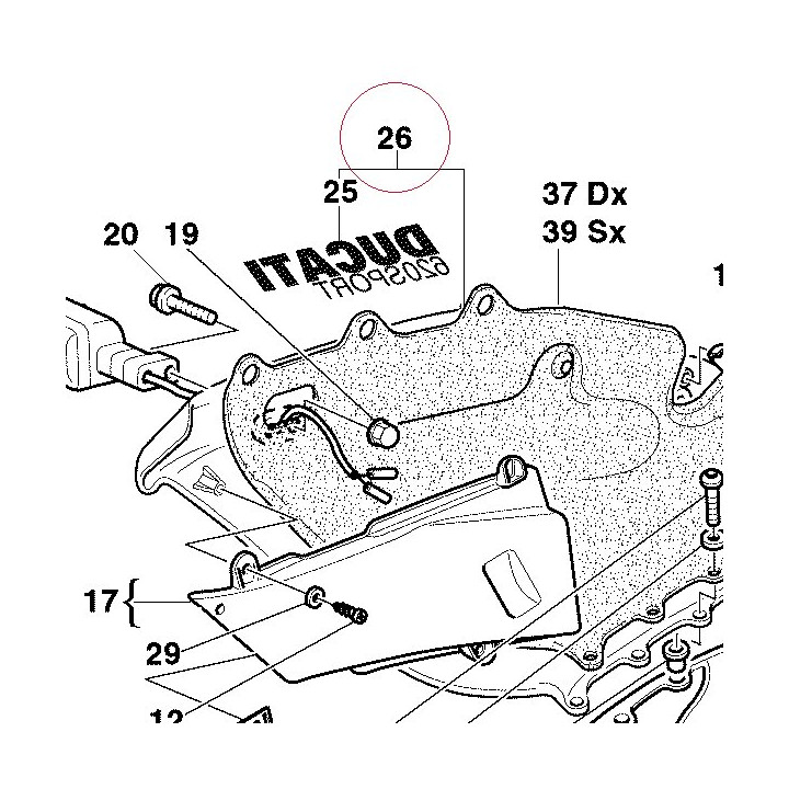 Right upper half-fairing 48011481AK