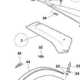 Air deflector, right red 48011501CA