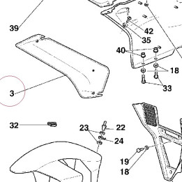Air deflector, right yellow 48011501CB