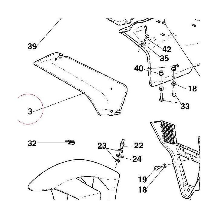 Air deflector, right yellow 48011501CB