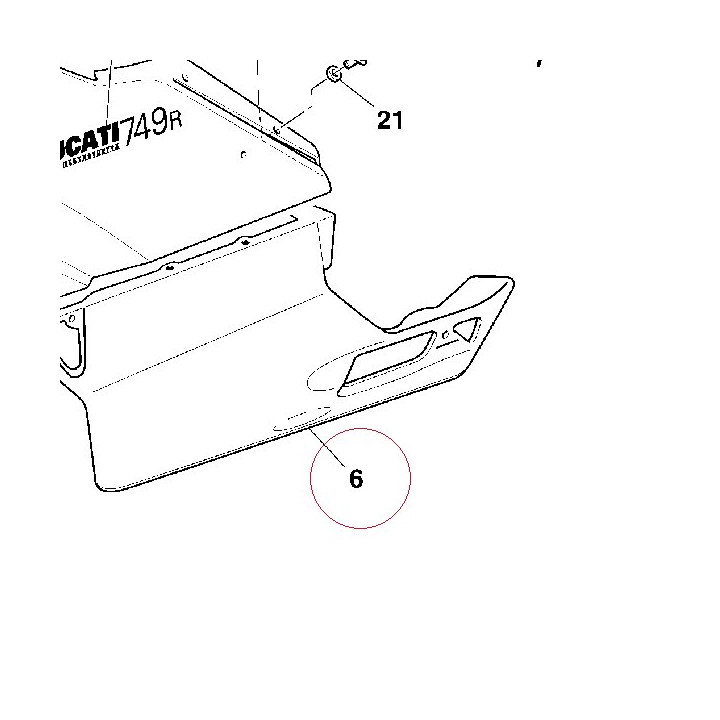 Left lower fairing red 48011551CA
