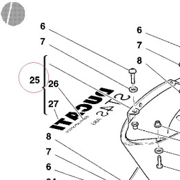 Right upper half-fairing matt gray 48011571AF