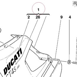 Left upper half-fairing yellow 48011581AB
