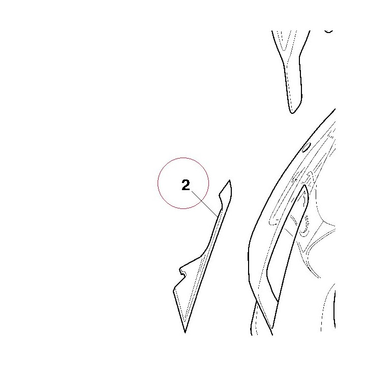 Air deflector, right 48011601A