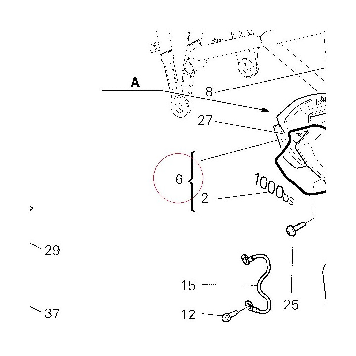 Right upper half-fairing 48011701AA
