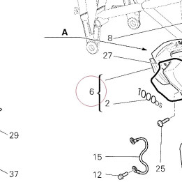 Right upper half-fairing 48011701AT