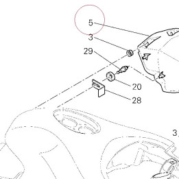 Fairing, lower left red 48011731BA