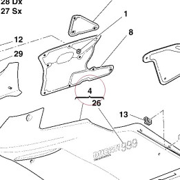 Left upper fairing glossy black 48011821CT
