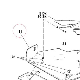 Right upper half-fairing yellow 48011831CB