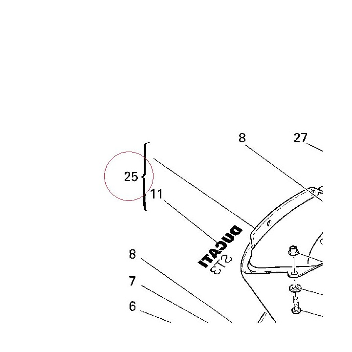 Right upper half-fairing 48011892BA