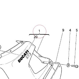 Left upper half-fairing 48011902BT