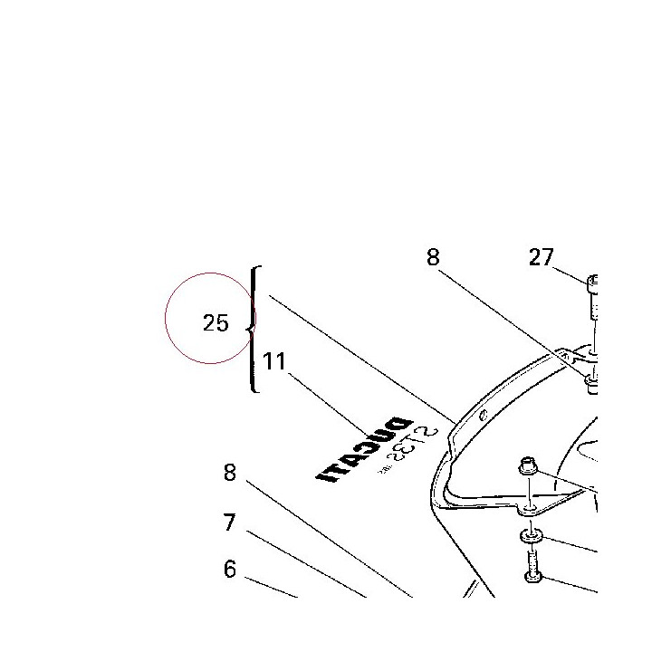 Right upper half-fairing 48011911AA
