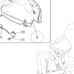 Right upper half-fairing 48012001AA