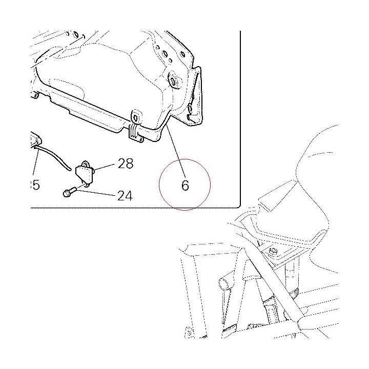 Right upper half-fairing 48012001AT