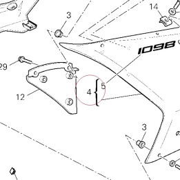 Left upper half-fairing 48012273AY