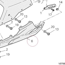 Left lower half-fairing 48012281AA