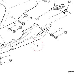 Left lower half-fairing 48012281AG