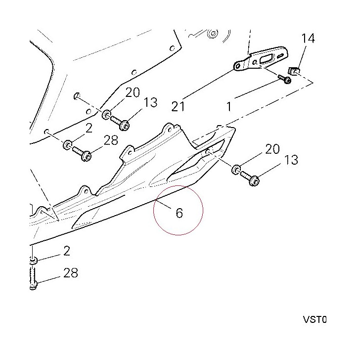 Left lower half-fairing 48012281AG