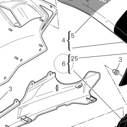 Left lower half-fairing 48012281AH