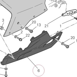 Left lower half-fairing 48012281BG