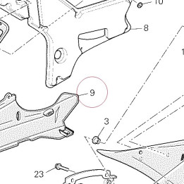 Right lower half-fairing 48012302AA