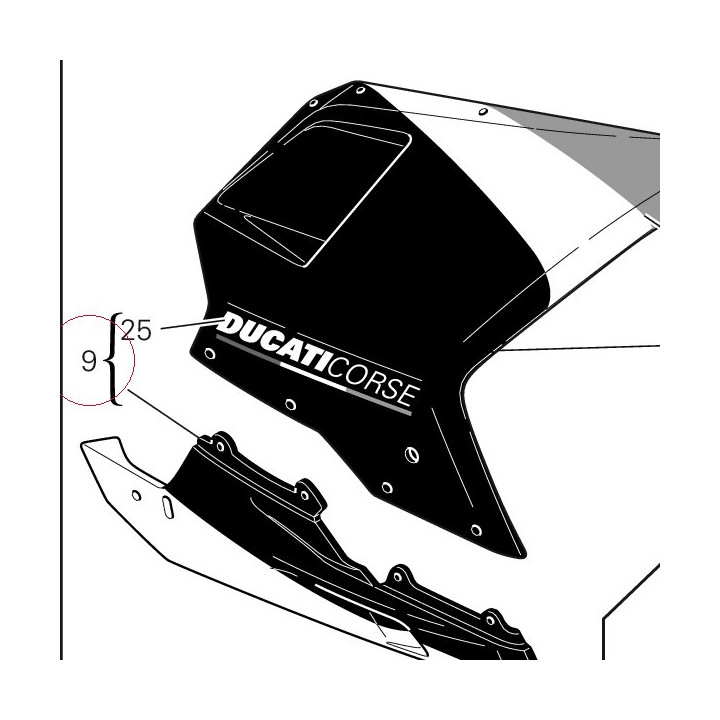 Lower half-fairing right 48012302AH