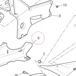 Right lower half-fairing 48012302AK