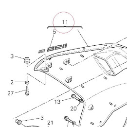 Right upper half-fairing 48012393BA