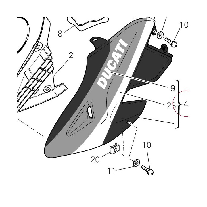 Fairing, left 48012511AH