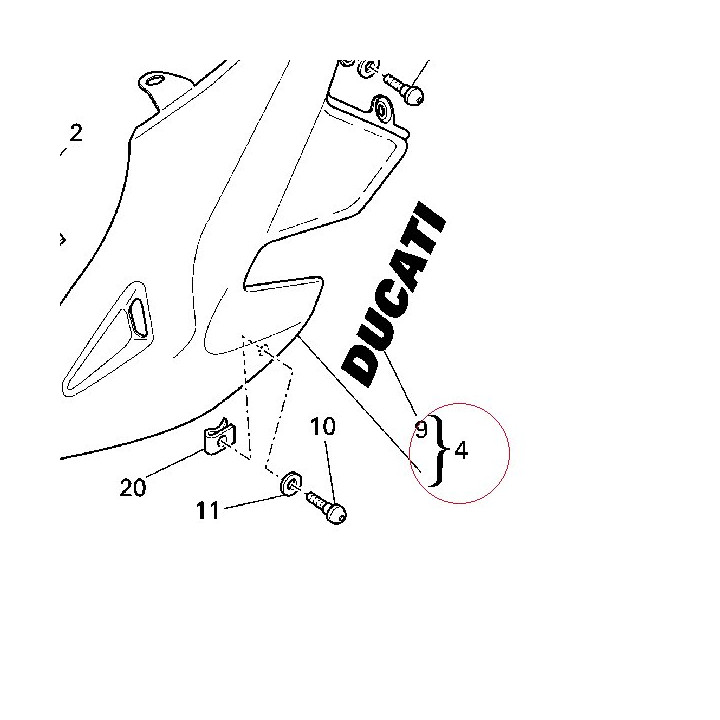 Fairing, left black 48012511AT